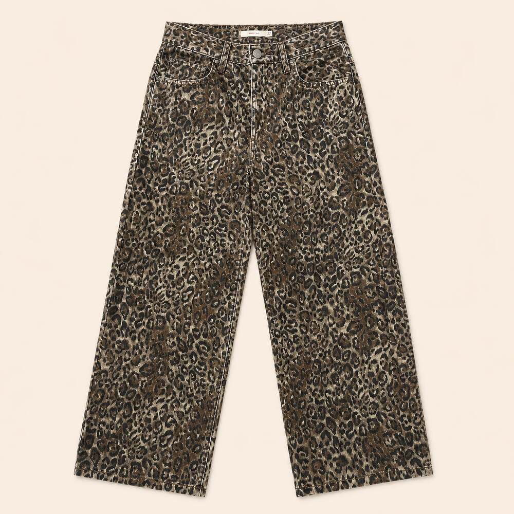 Levi’s Premium Baggy Dad Leopard Print Wide Leg Jeans Y2K 27